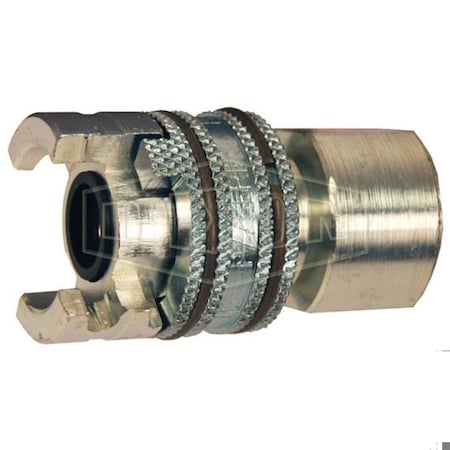 Dixon Dual-Lock P Series Interchange Thor Interchange Coupler, 1/2 x 3/4-14 in Nominal, Steel, Trivalent 4PF6